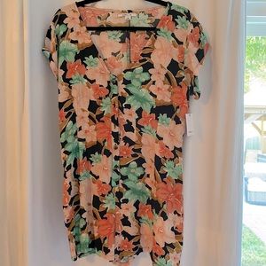 ONEILL farlow floral print romper size medium